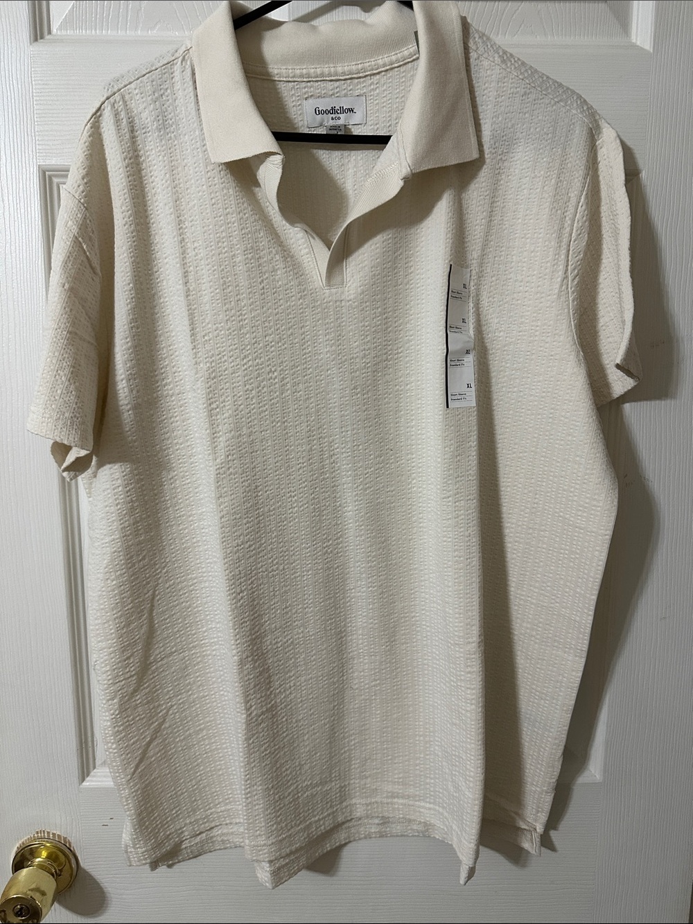 Goodfellow & Co Men's Textured Cream Polo